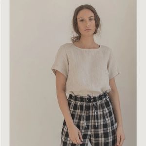 The Avery Tee in Natural Linen